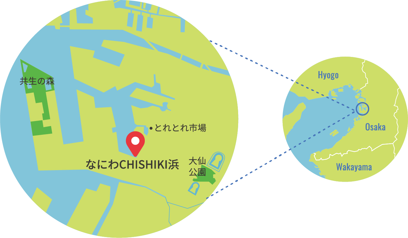 なにわCHISHIKI浜 地図