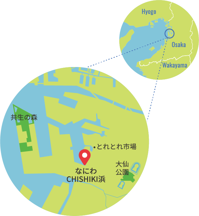 なにわCHISHIKI浜 地図